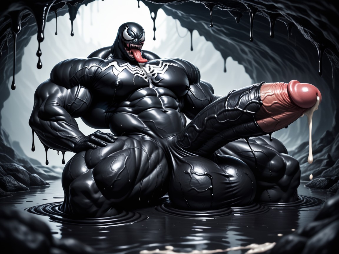 Thick Thighs, Tirer La Langue, Massive Cock Porno IA Gay