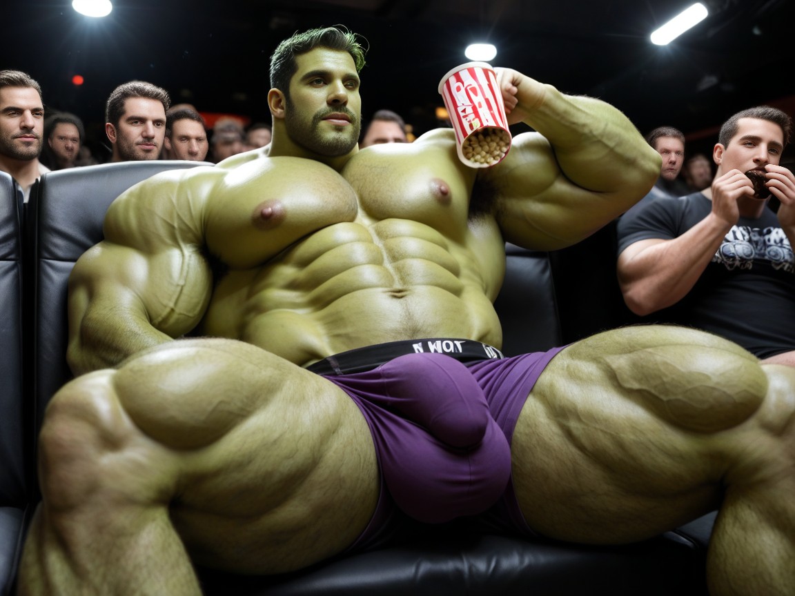 Extreme Fat Balls, Bulging Cock, Hairless Face ゲイAIポルノ