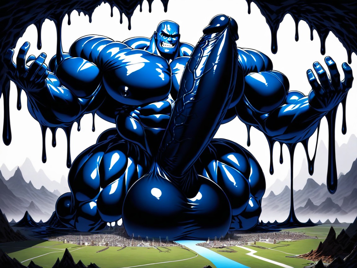 Extremely Large Ass, Gigantic Balls, Latex Taking Over AI Gay Porn