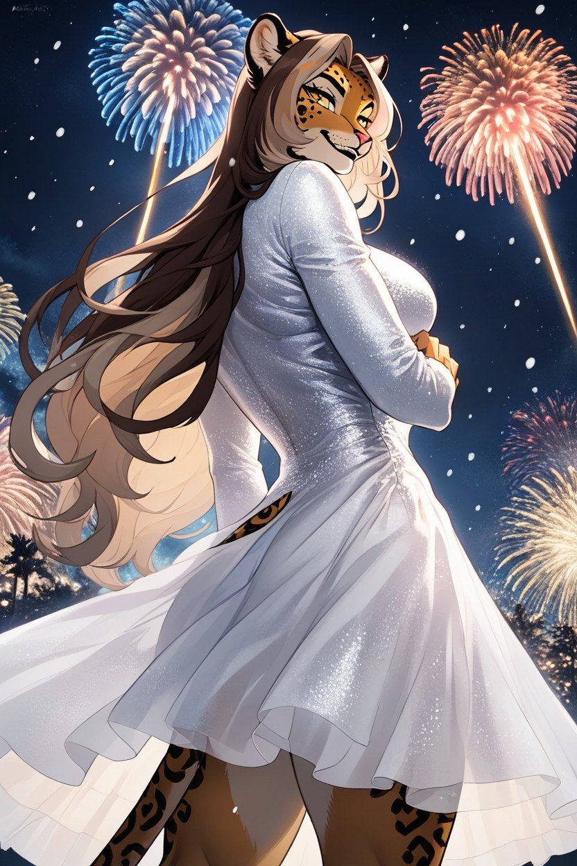 Long Hair, 背光, Party Christmas BackgroundAI獸人黃片