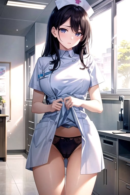 Upskirt, Nurse, CameltoeニューハーフAIポルノ