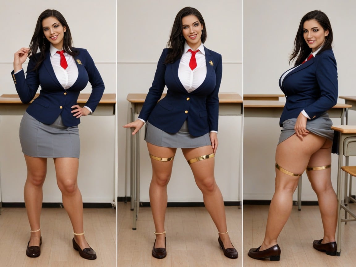 Corpo Todo, Bonitinho, Gold Thigh Straps Pornografia peluda com IA