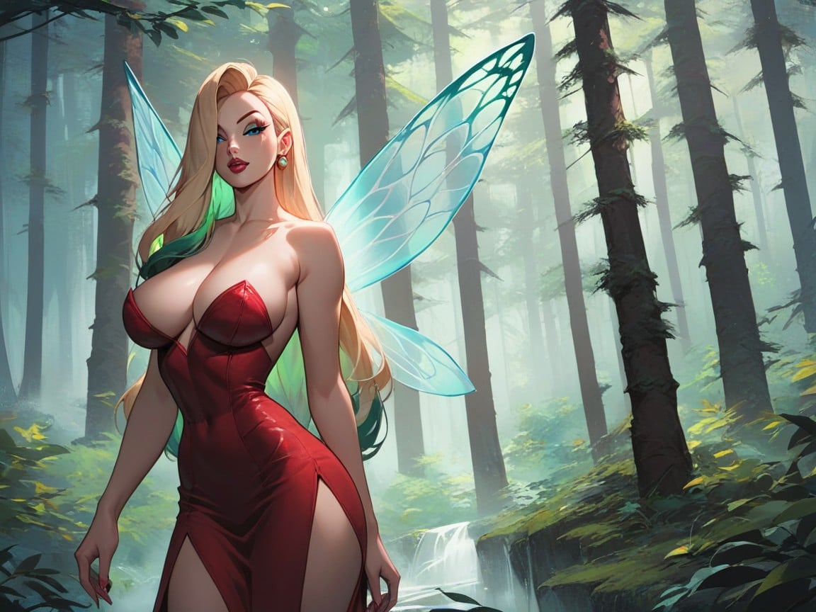 Fairy Wings, Medium Breast, Makeup Furry AI Porn