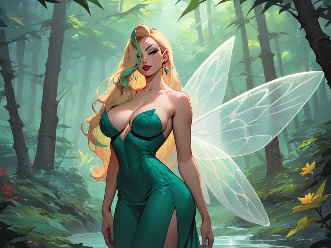 Fairy Wings, Fit, Forest Shemale AI Porn