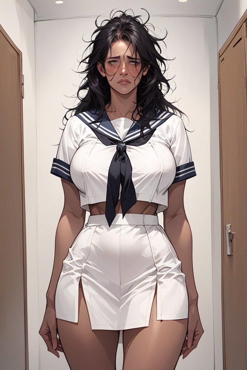 Sailor Uniform, Massive Breast, Shy Furry AI Porn