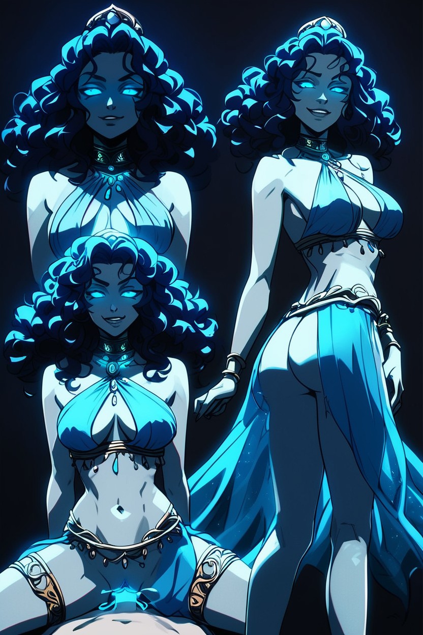Smile, Gray Skin, Long Hair Hentai AI Porn
