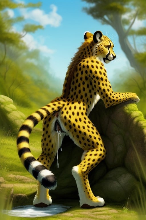 Cheetah, Wet Pussy, Cheetah Furry AI Porn