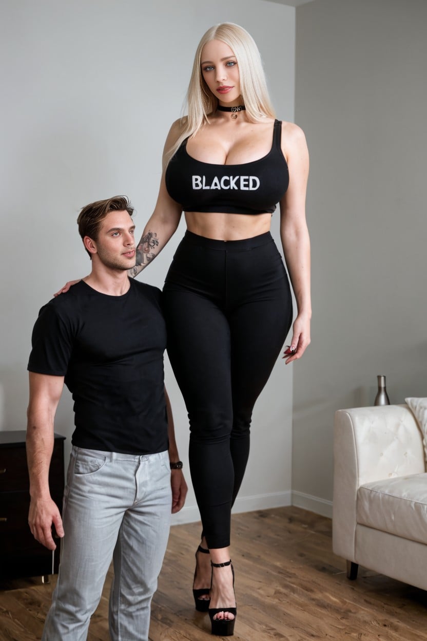 Man, Tall Woman, Tall Woman AI Porn