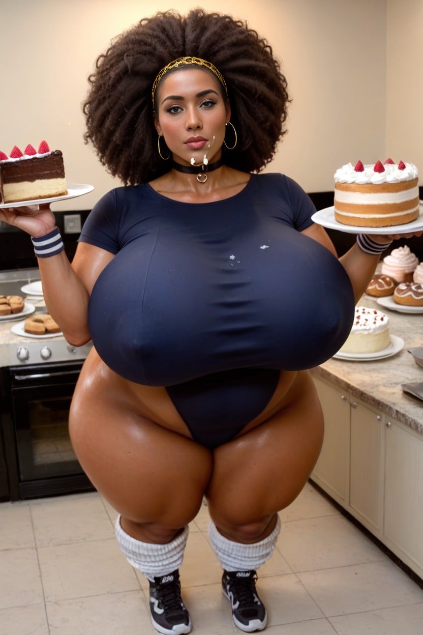 Low Swinging Hips, Big Thighs, Blushing AI Porn