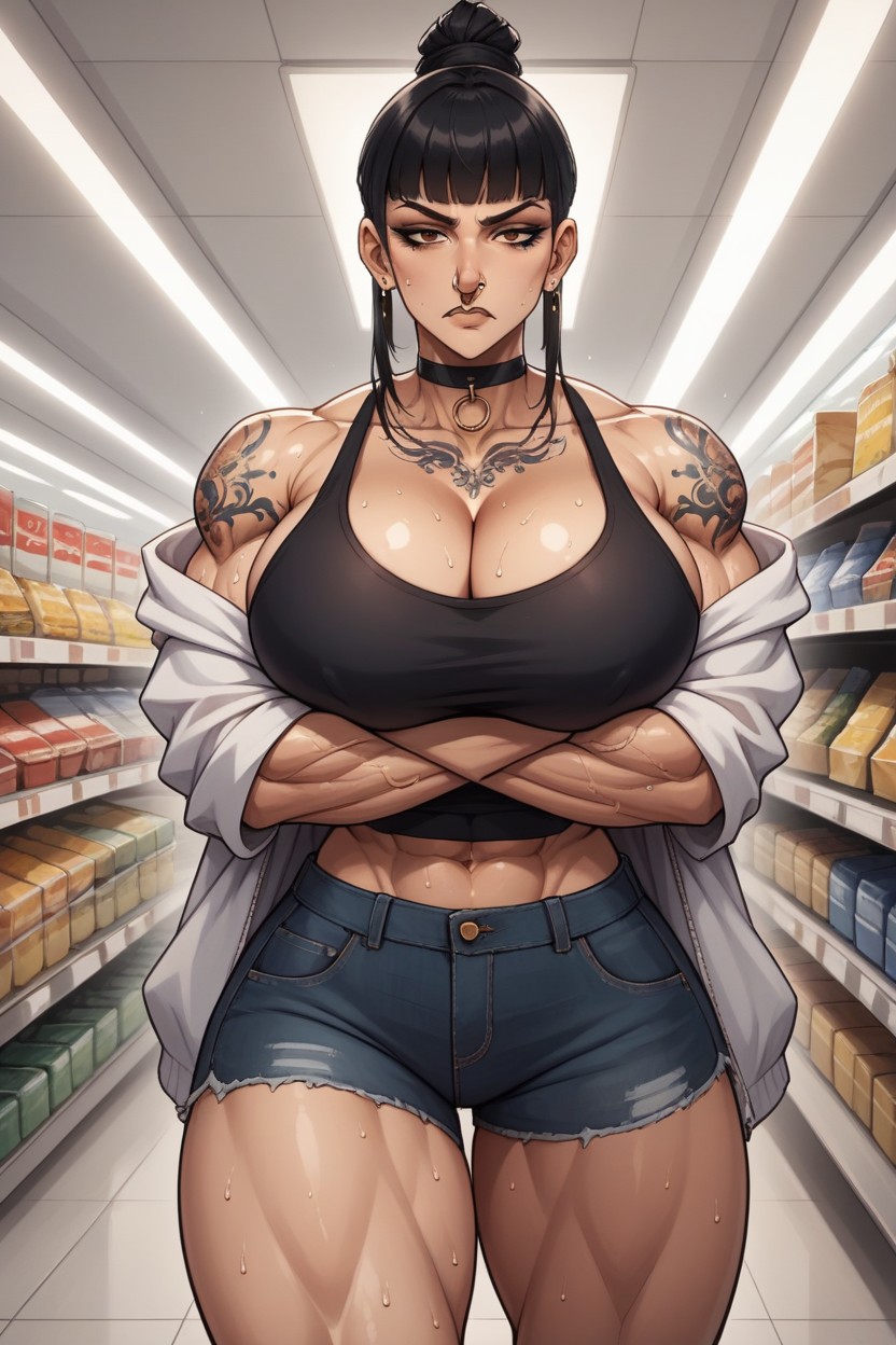Straight, Convenience Store, Hoodie AI Porn