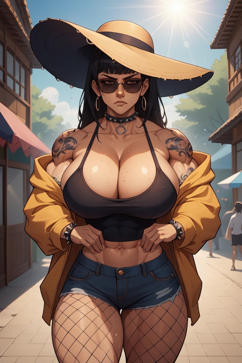 Cleavage, Medium Length, Jacket AI Porn