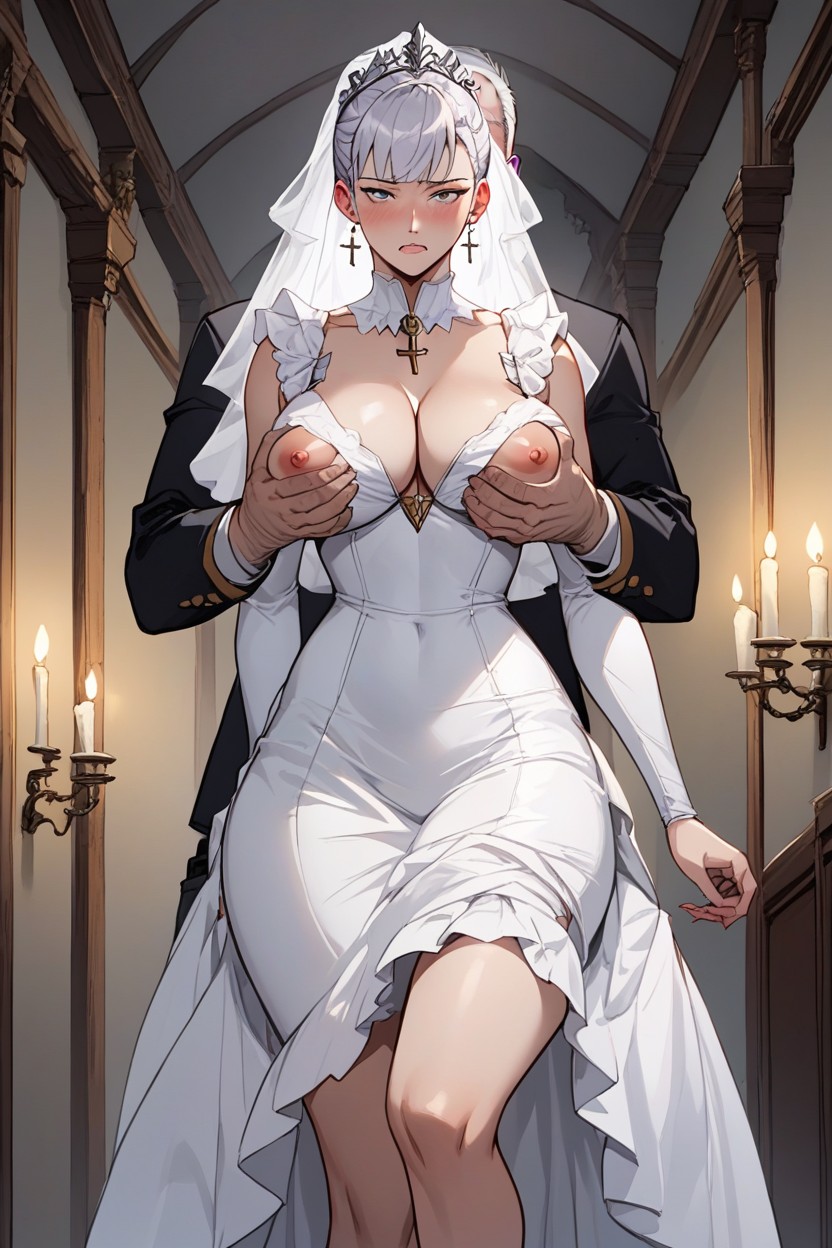 No Windows, Boobs Coming Out, Leaning Hentai AI Porn