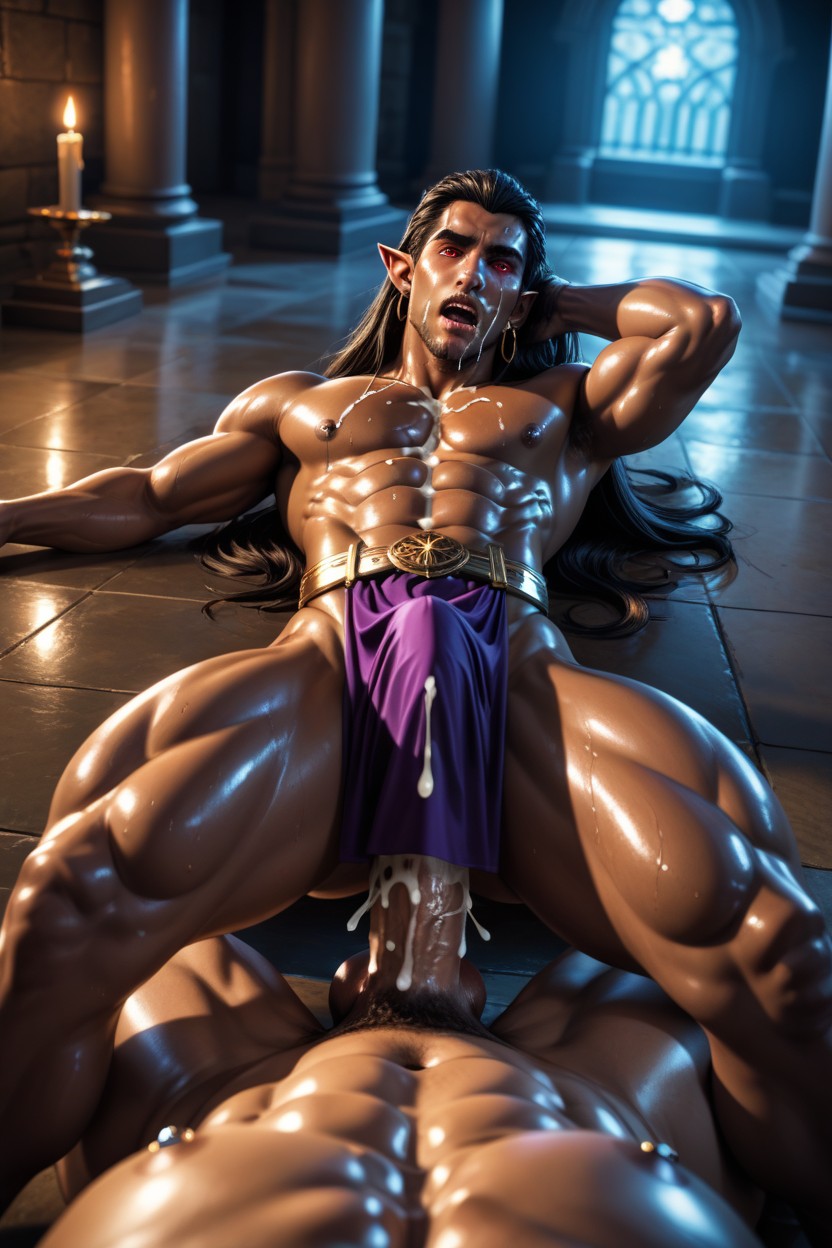 側躺, Dark Purple Skin, Fucked By Gigantic Cock AI同性戀黃片