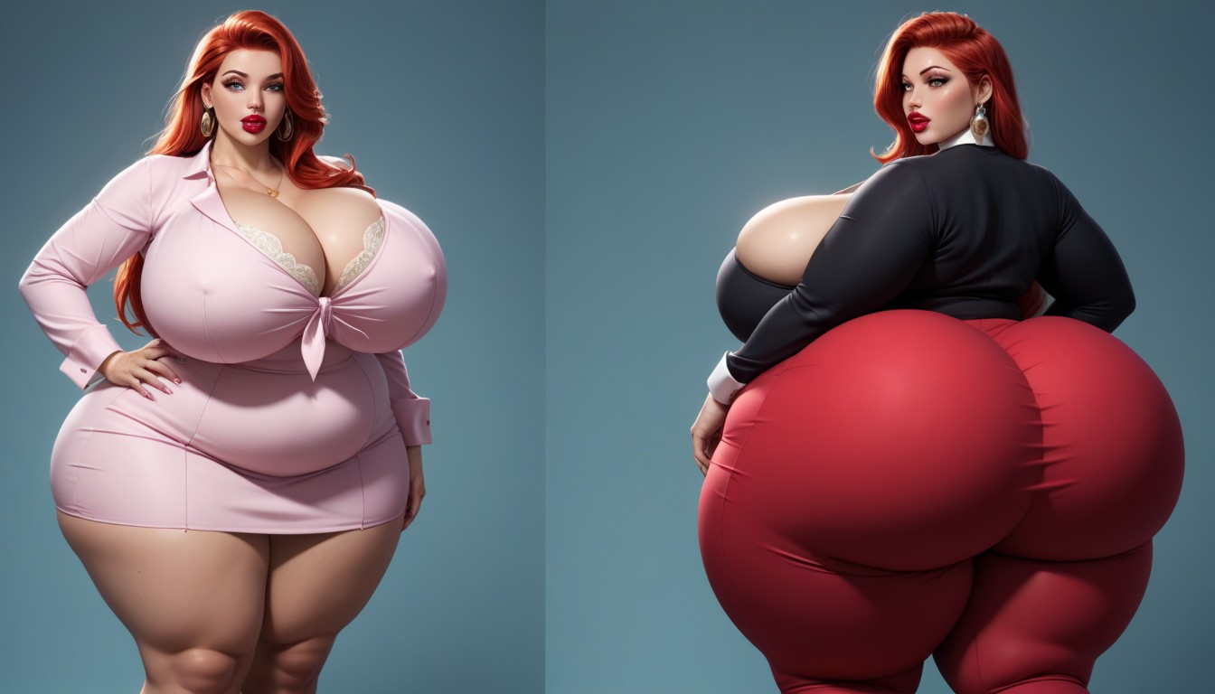 Extremely Large Ass, Extremely Hugely Fat Feedee Hucow Fetish, Breast Expansion BBW AI Porn