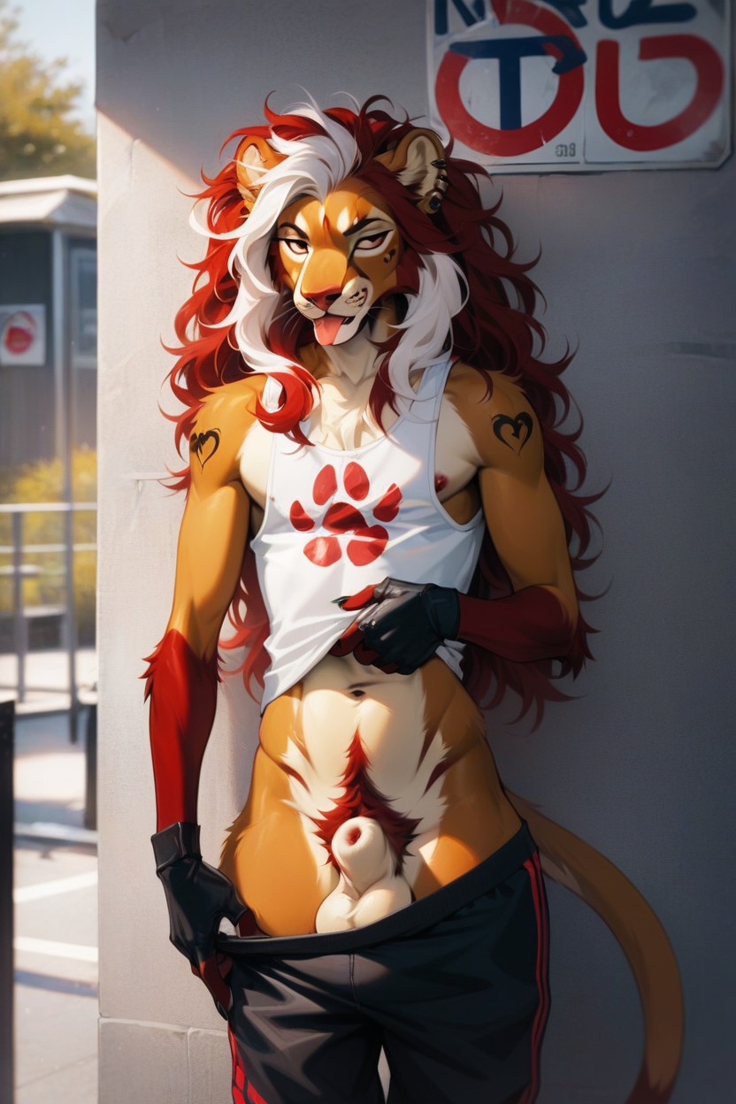 Skinny, Sheath, Lifting Tank Top Furry AI Porn