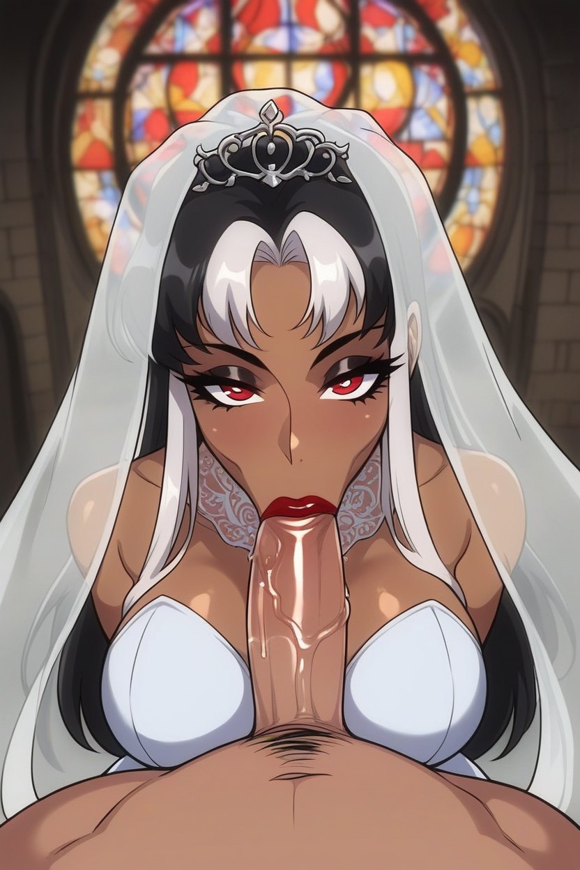 Top Down, Wedding Dress, Tan Skin Hentai AI Porn