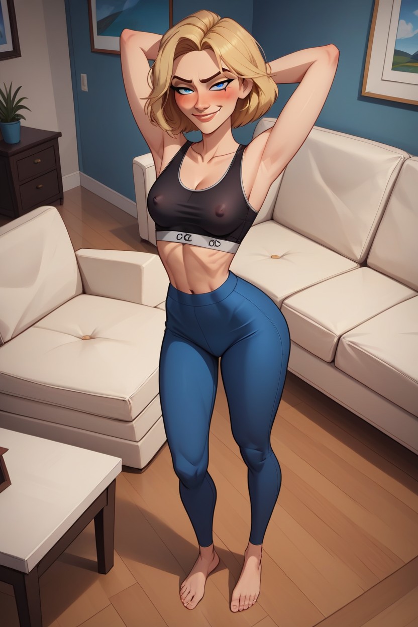 Lean Waist, 작은 가슴, Chest AI 포르노