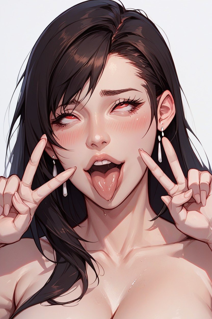 Close Up, Tifa, Ahegao Shemale AI Porn