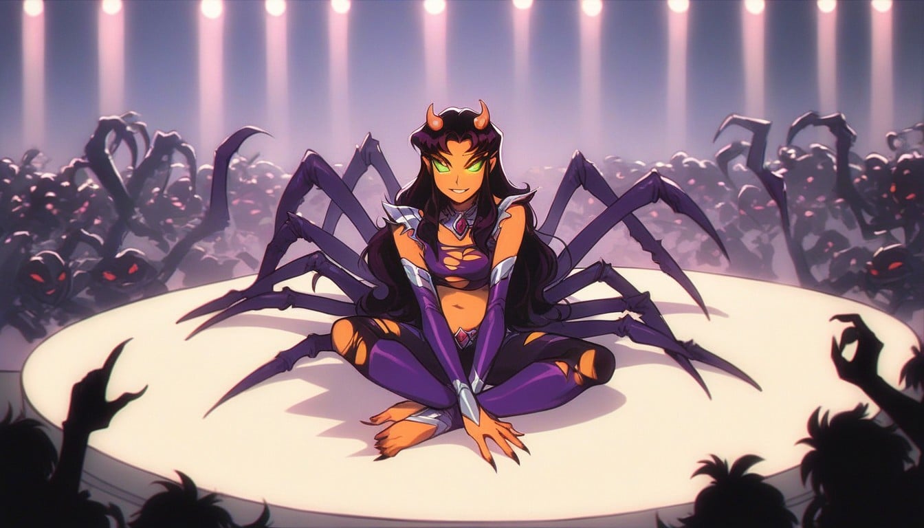 Angry, Black Hair, Purple Gloves Hentai IA