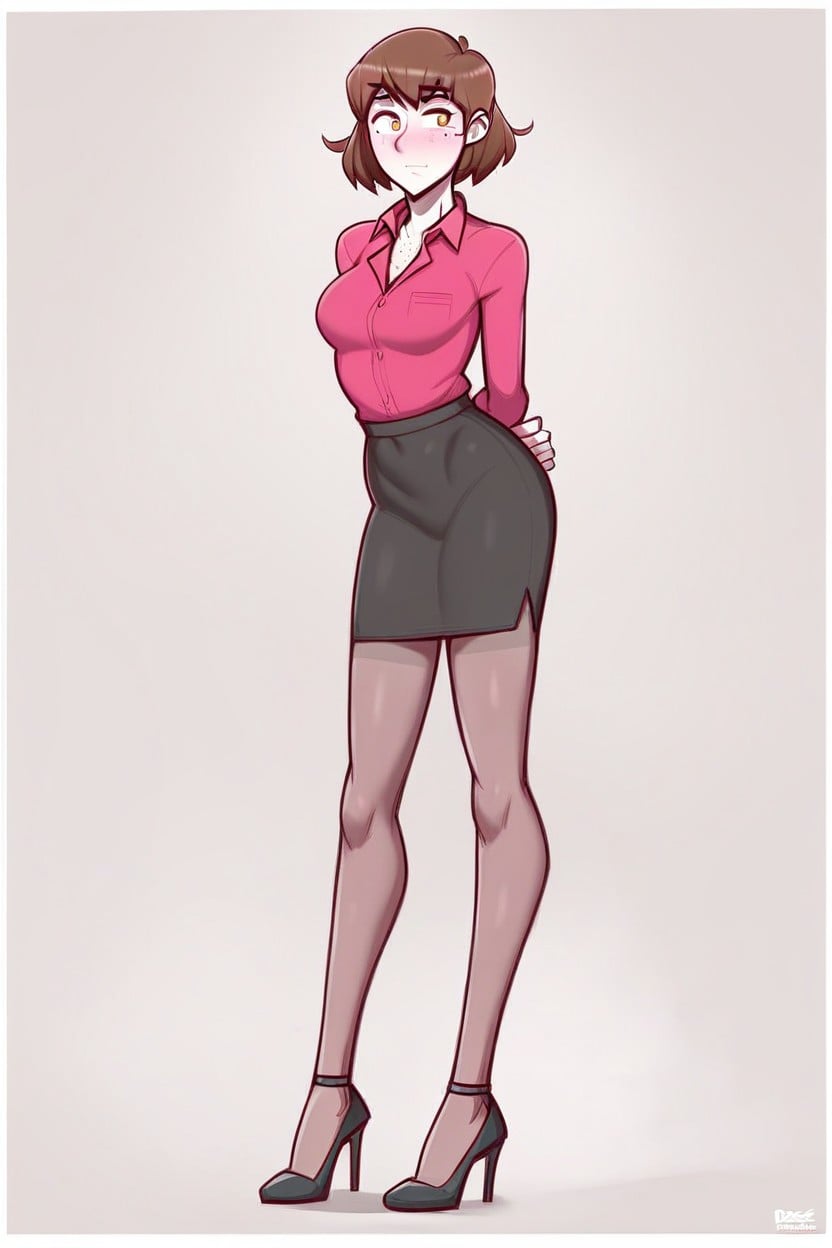 Huge Eyes, Full Body, Sexy Posing AI Porn