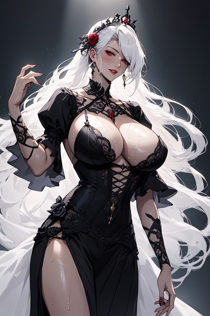 Mysterious Aura, Clevage, Gothic CostumeAI黃漫