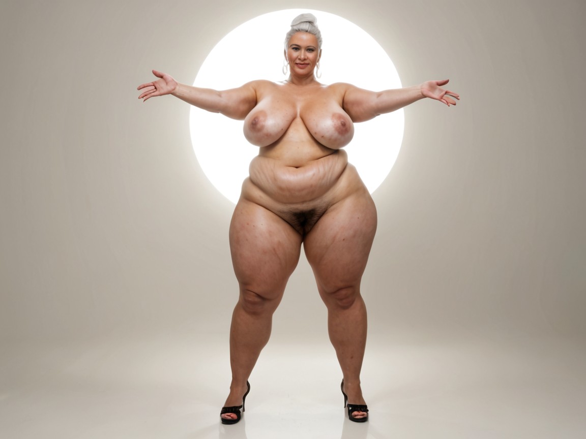 Obese, Vista Frontal, De Pie Porno MILF IA