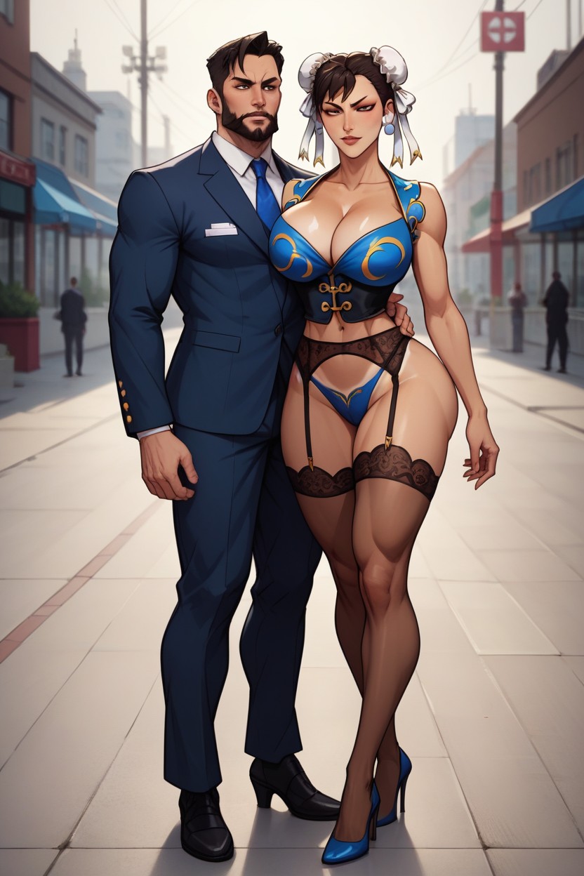 Perfect Skin Complexion, Perky Large Round Bubble Butt, Tan Lines AI Porn