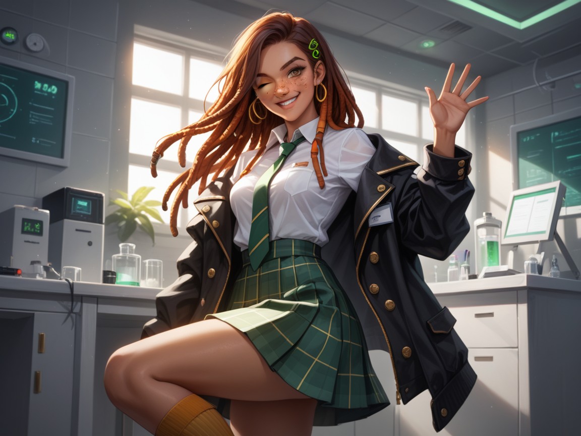 Tan Skin, Sleek Legs, Chest And Hips Proportionate Hentai IA