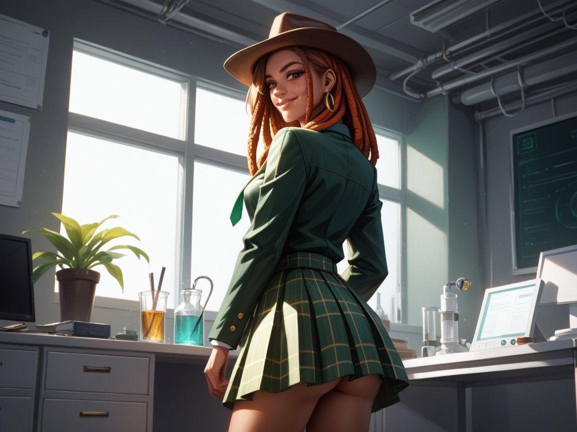 Freckles On Breasts, Vista Lateral, Rounded Wide Hips Hentai IA