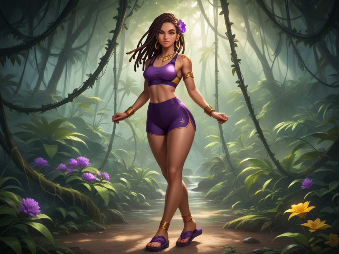 Focus On Woman, Purple Sandals, Ass Depth Low Hentai AI Porn