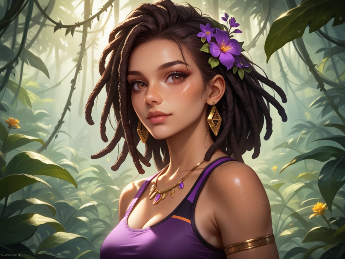 Pretty Face, Ojos Marrones, Botanist Cosplay Hentai IA