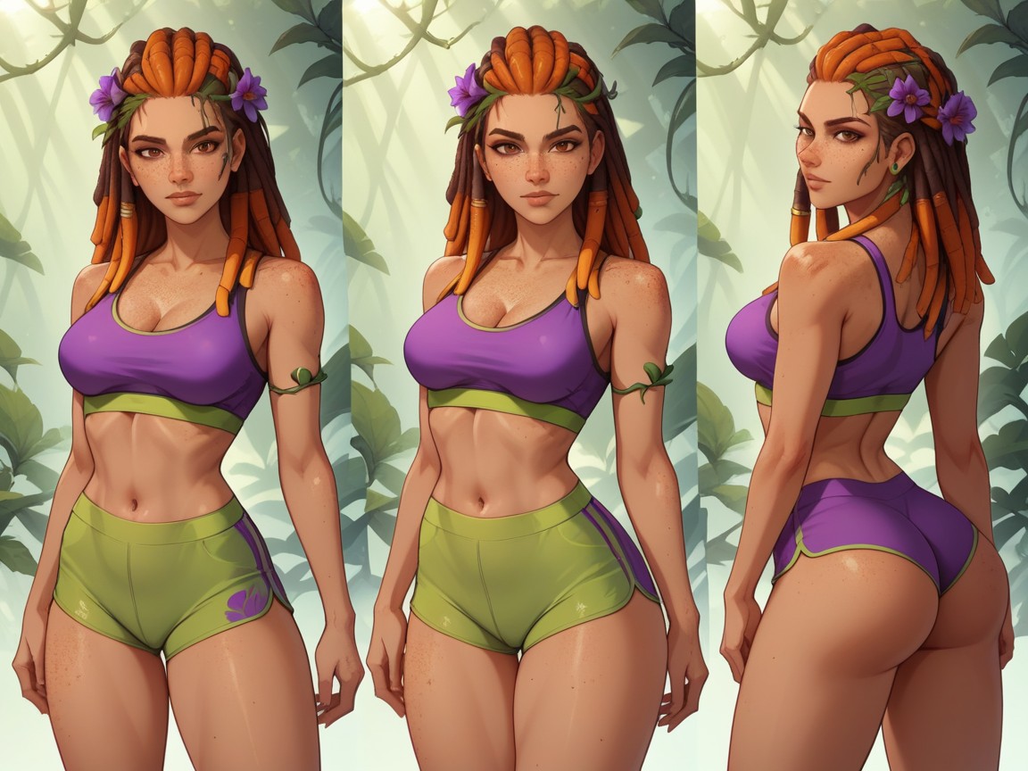 Freckles, Jungle Laboratory Background, Jungle AI Porn