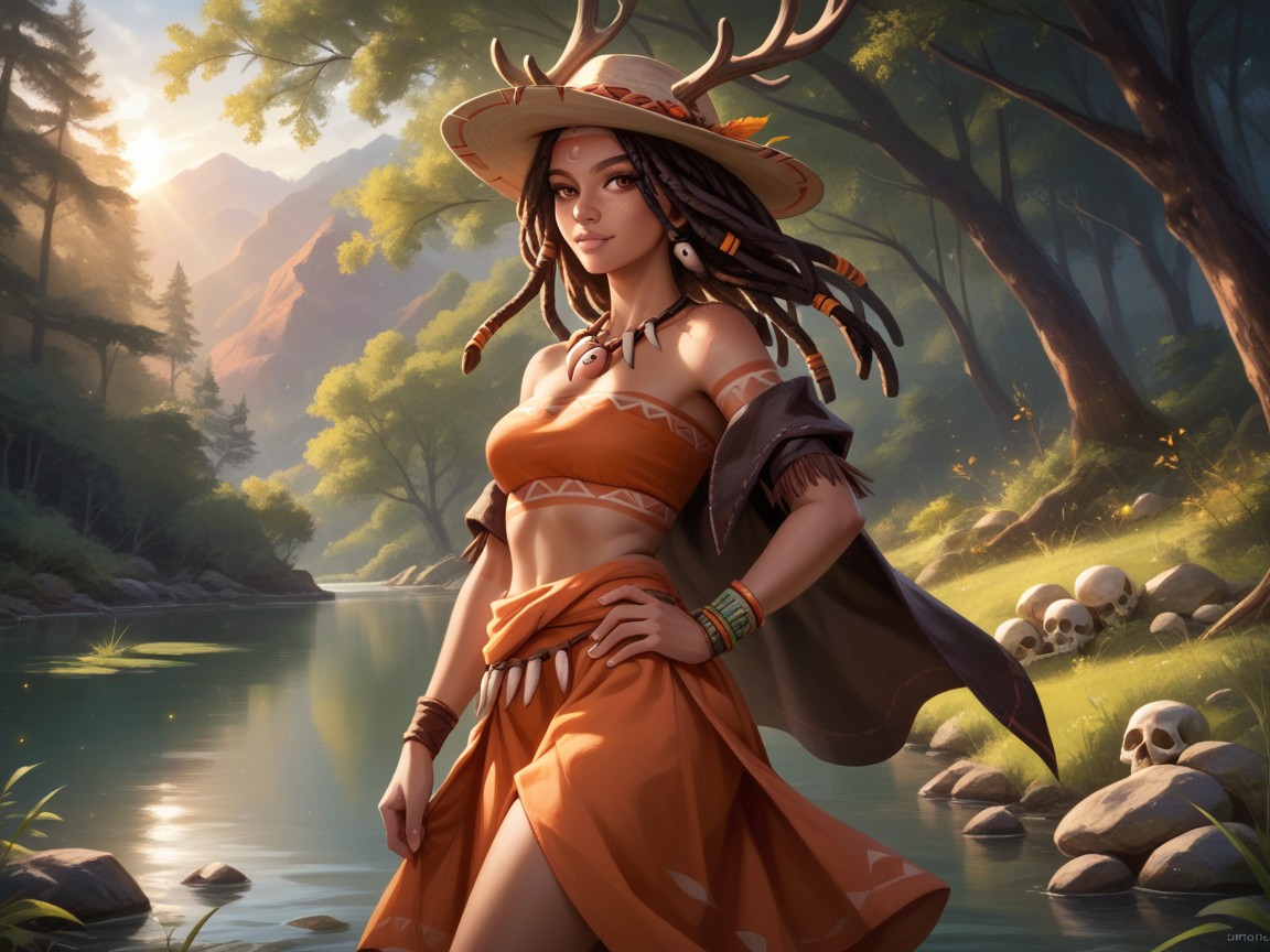 Vestimenta Tribal, Leather Moccasins, Lejano Oeste Hentai IA