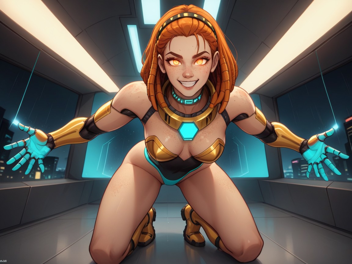 Ass Depth Low, Ciudad Ciberpunk, Wide Proportionate Waist Hentai IA