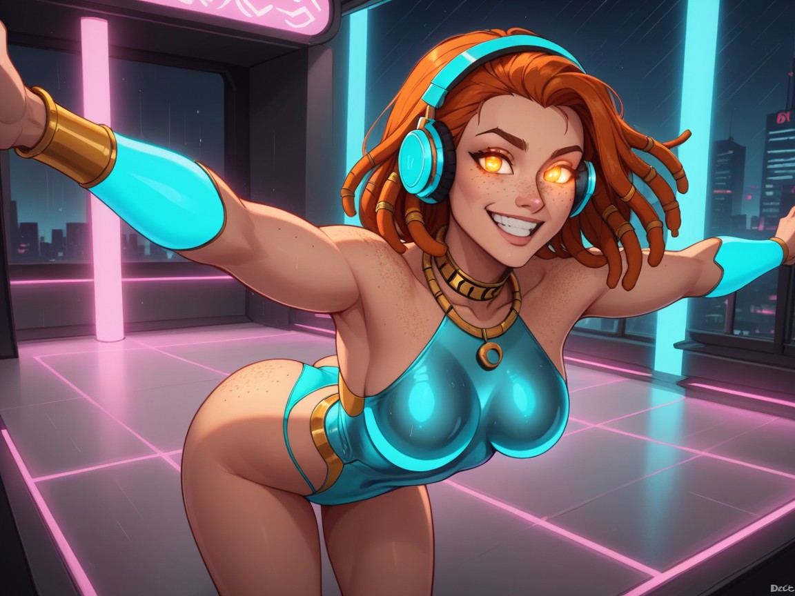 Chest And Hips Proportionate, Pelo Pelirrojo, Rounded Abdomen Hentai IA