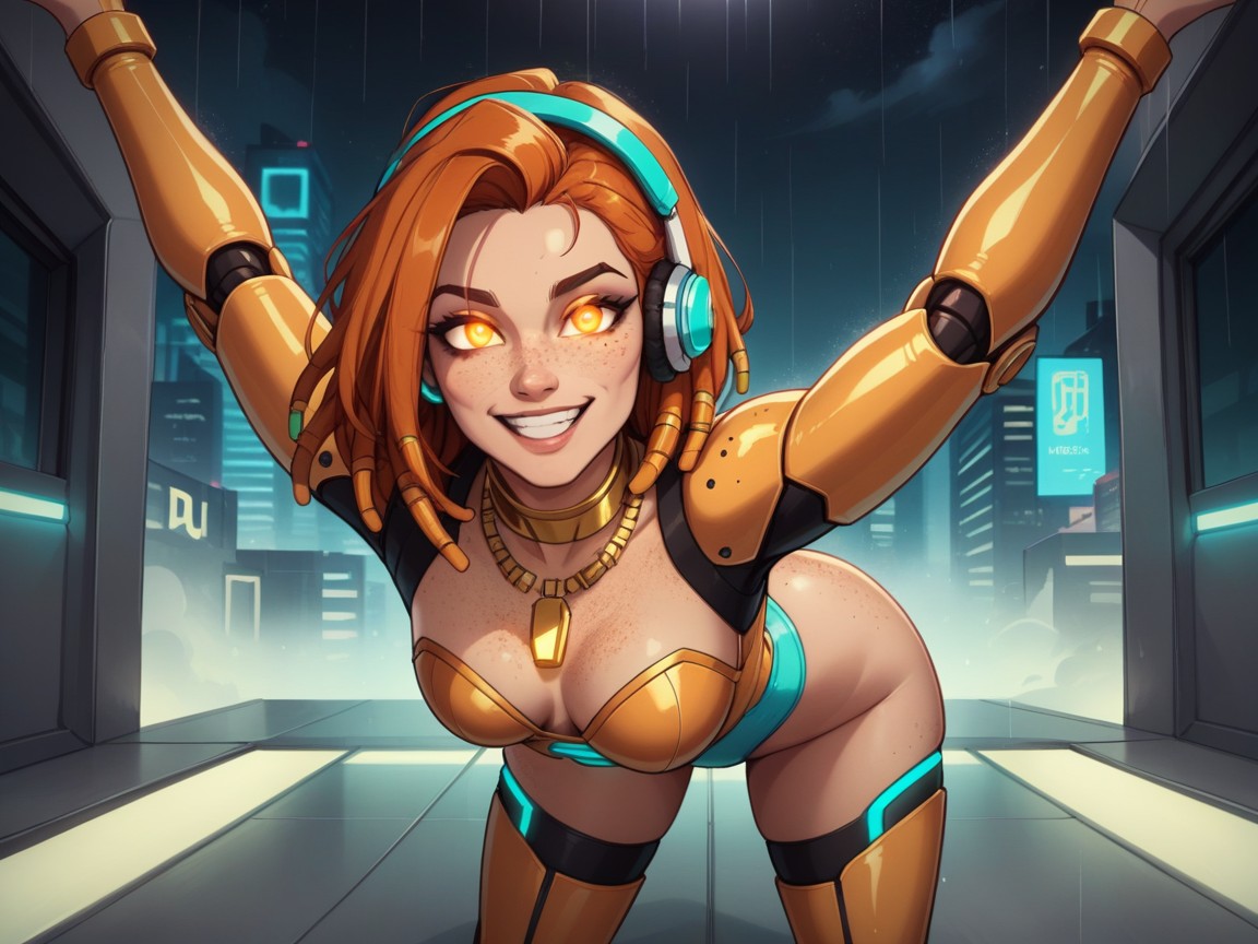 Rounded Abdomen, Vibrant Colors, Chest And Hips Proportionate Hentai IA