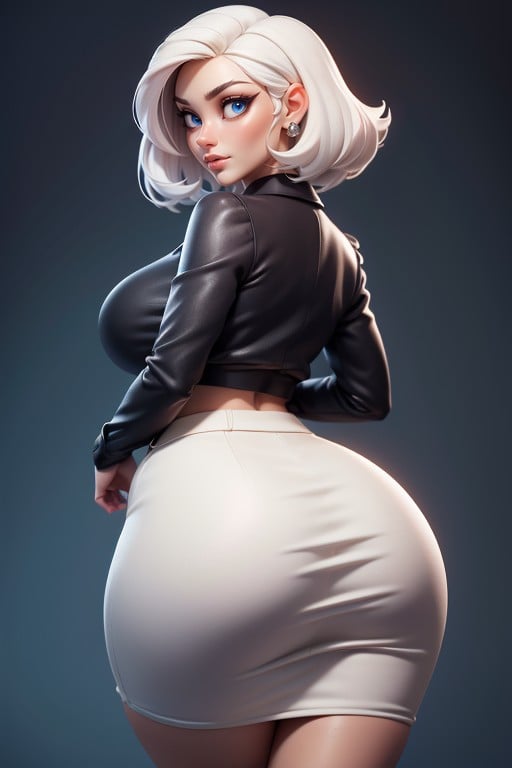 Mini Skirt, Fat, Huge Breasts AI Porn