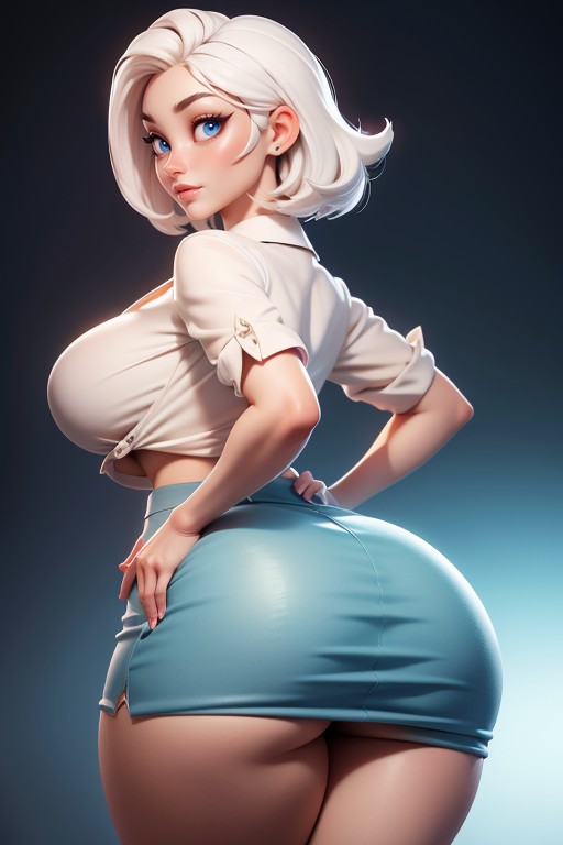 Thick Thighs, Massive Ass, Mini Skirt AI Porn