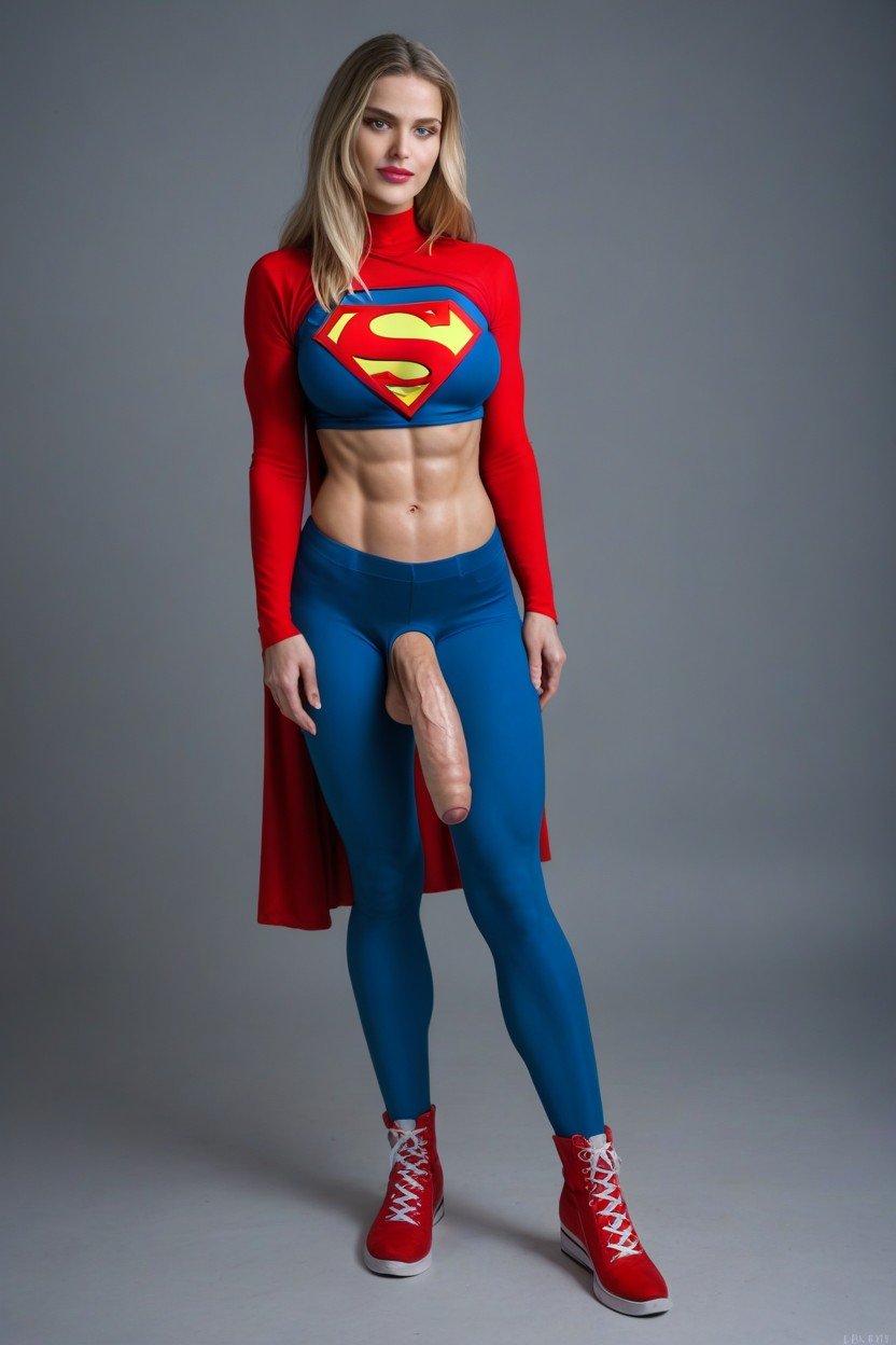 Corps Entier, Outfit From Movie, Supergirl From The FlashPorno IA transsexuelle