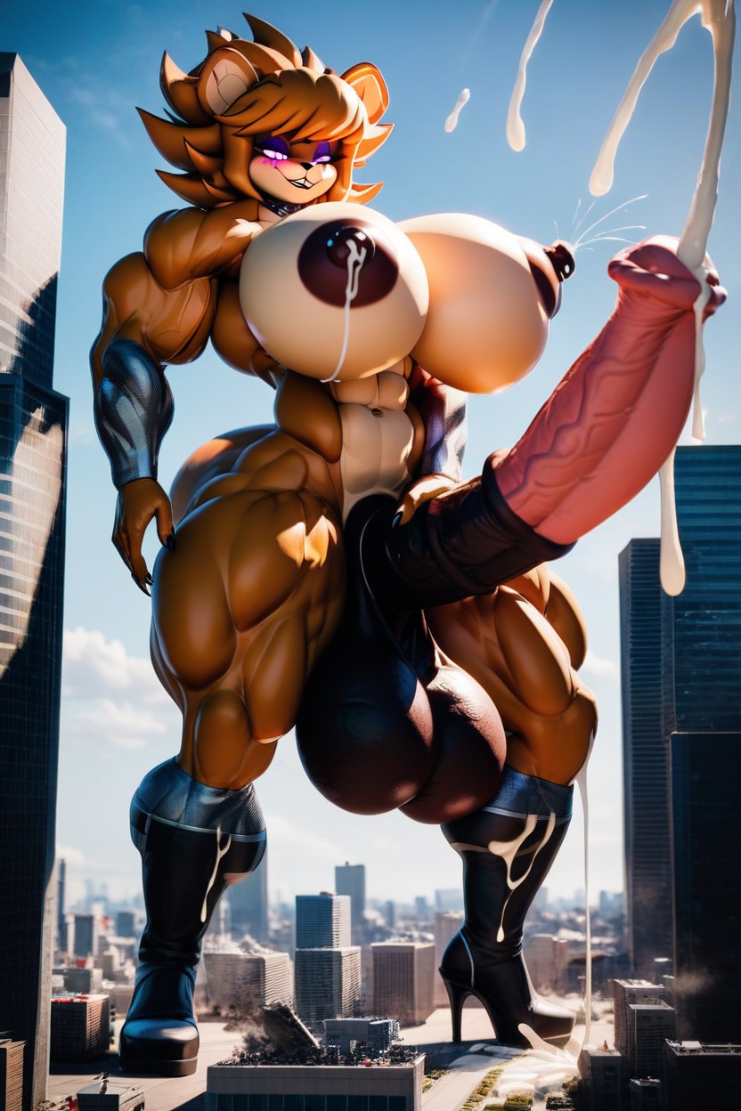 Ultra Muscular, Vieny Cock, Destruction Furry AI Porn