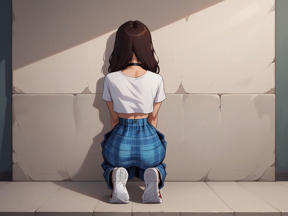 Lean Hips, Brown Eyes, Vista Trasera Porno IA