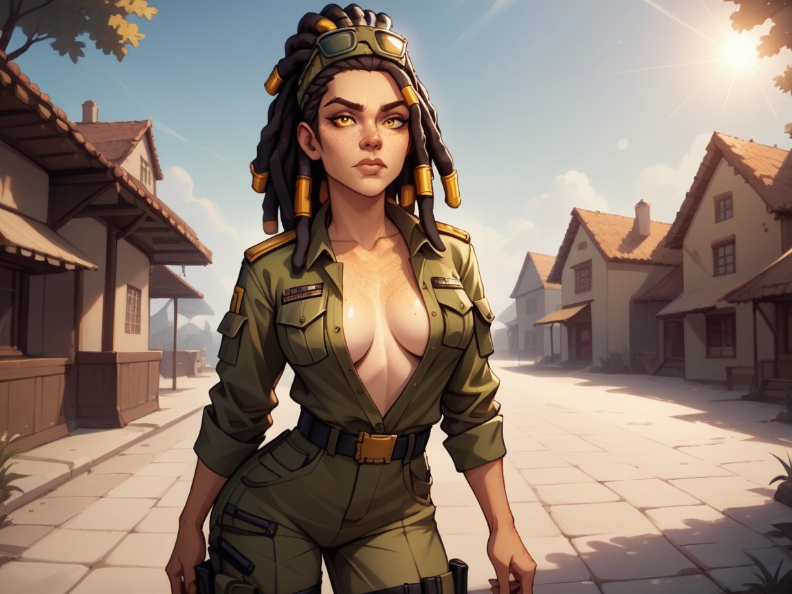Rounded Torso, Chest And Hips Proportionate, Luz Especular Hentai IA