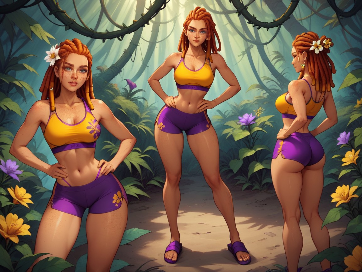 Jungle, Rounded Chest Width, Rounded Torso Hentai AI Porn