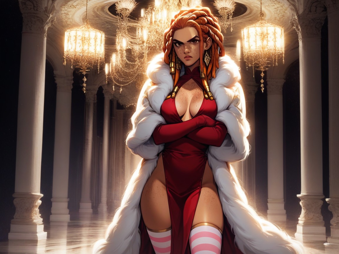 Medium Ass, Arms Crossed, Rounded Breast Width Hentai AI Porn