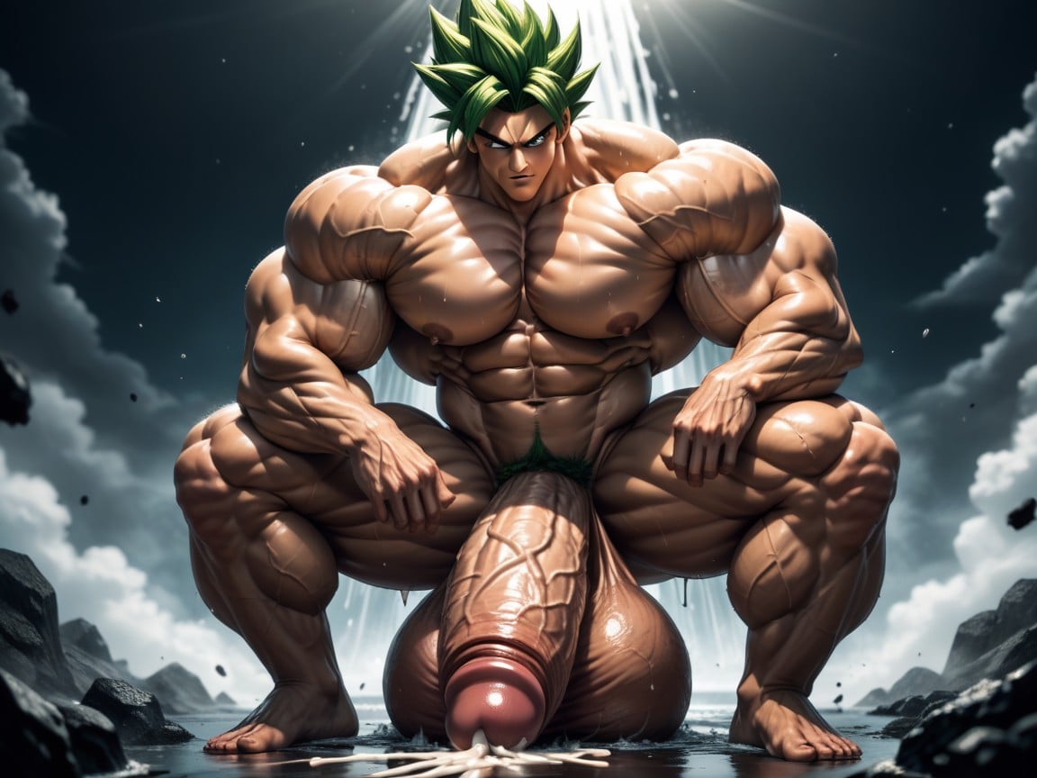 Giant, Huge Testicles, Wide AI Gay Porn