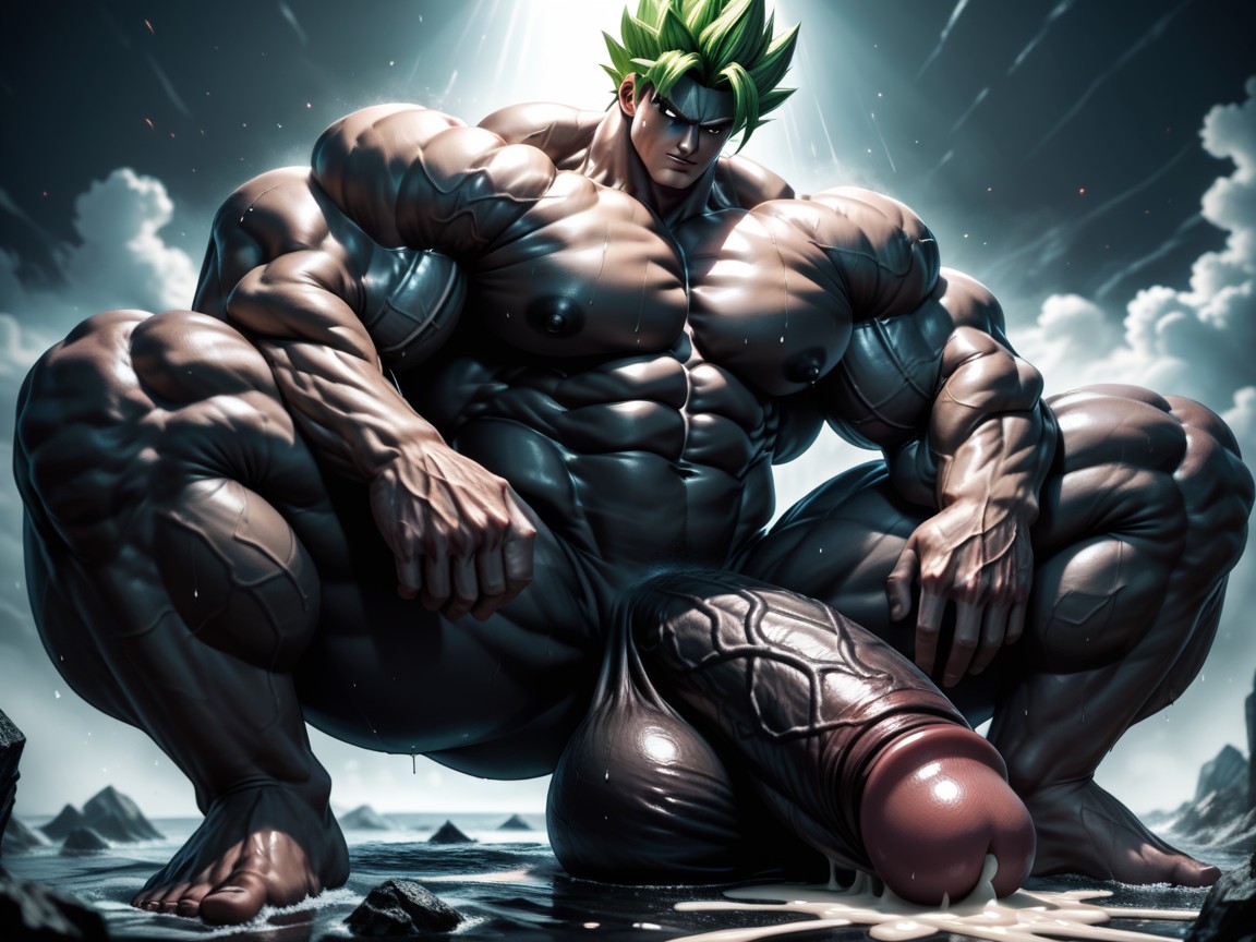 Extreme Proportions, Tall, Noir Porno gay IA