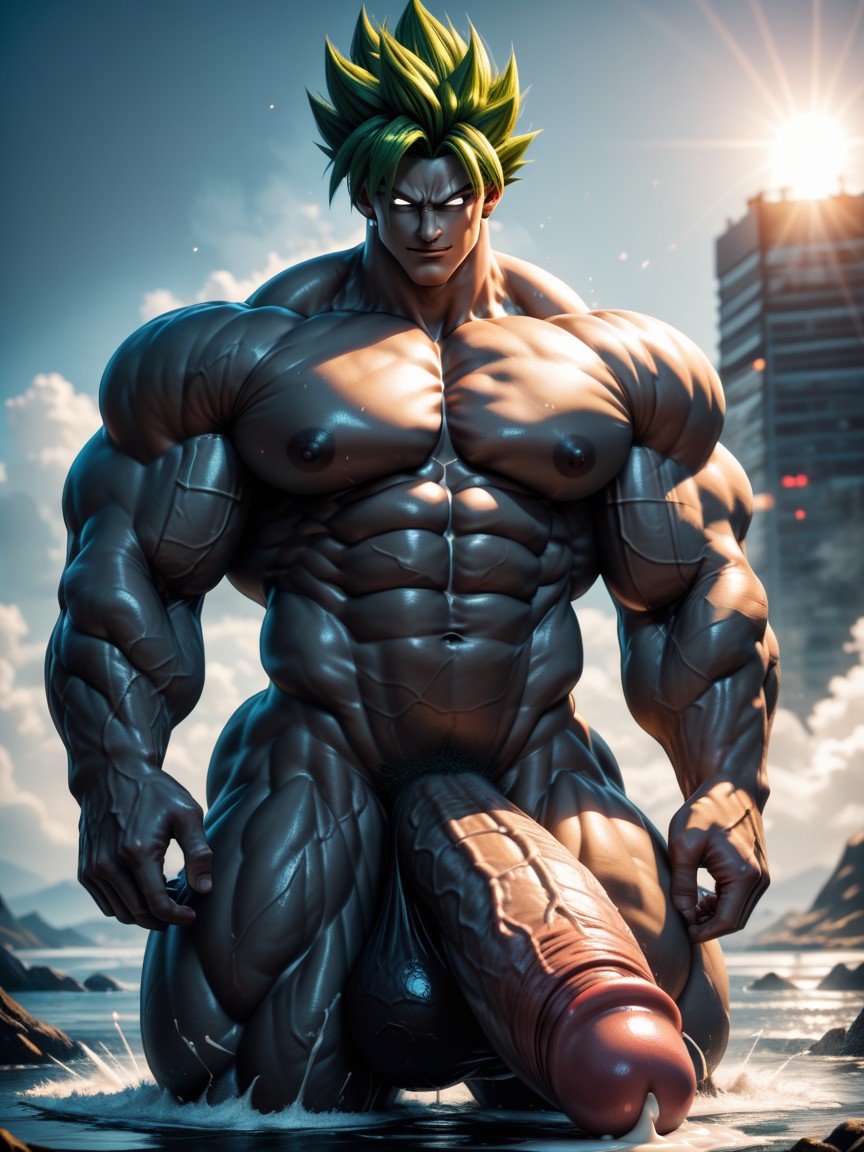 Tall, Large And Muscular, Wide AI Gay Porn