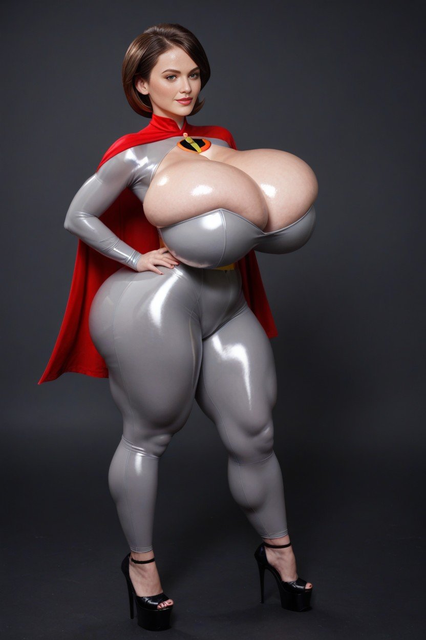 Huge Breasts, Helen Parr From The Incredibles, Front ViewPorno IA transsexuelle