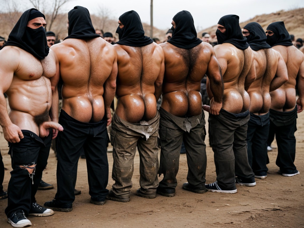 Gang Bang, Furry Belly, Bulges AI Gay Porn