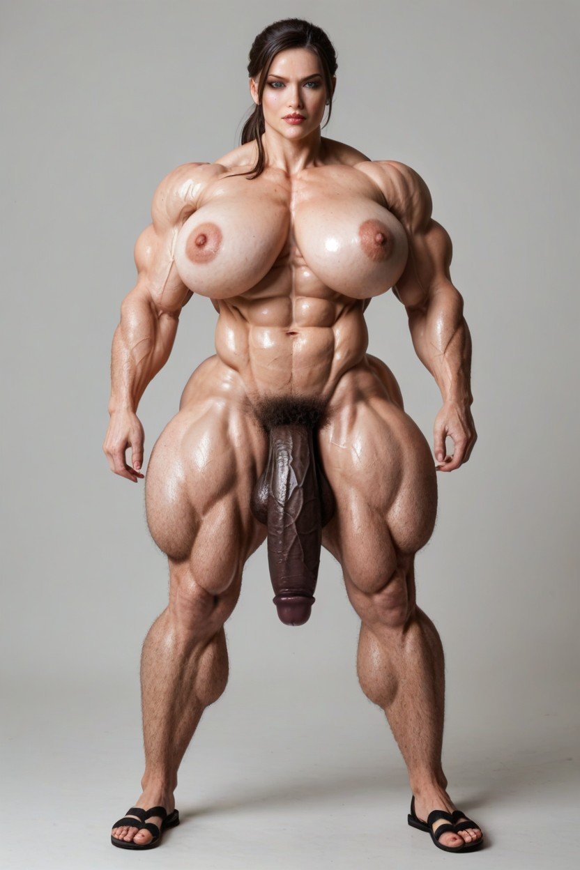 Muscle Growth, Huge Black Cock, 전신쉬메일 AI 포르노